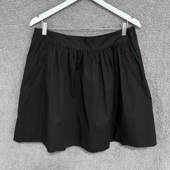 Banana Republic Stretch Cotton Poplin Circle Skirt Black Size 12 NWT - Picture 4 of 8